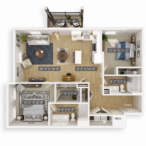 Cambria 3D Floorplan Illustration